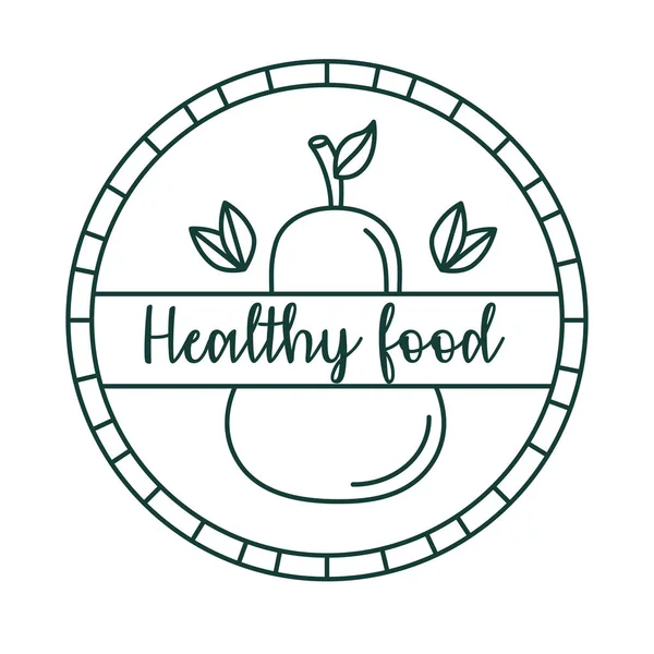 Etiket sağlıklı gıda — Stok Vektör