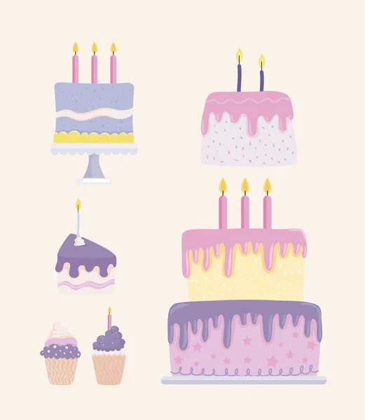 Kue ulang tahun lezat - Stok Vektor
