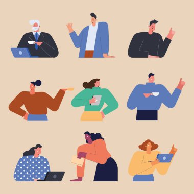 9 takım çalışanı iş adamı