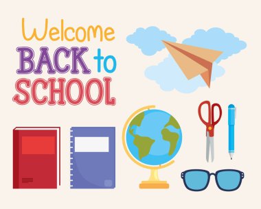 Okul simgelerine tekrar hoş geldiniz