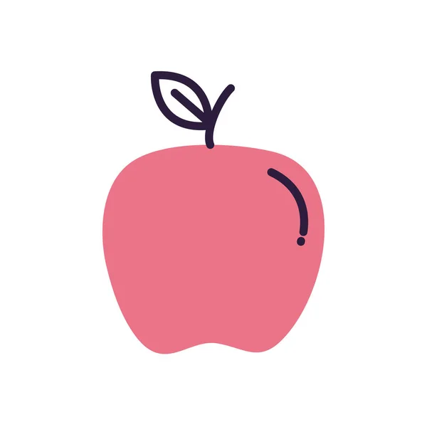 Red fresh apple fruit — Stock Vector
