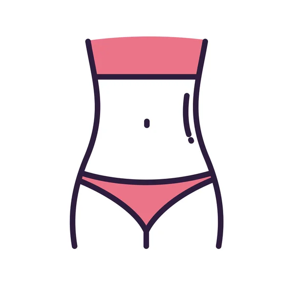 Kropp kvinna i byxor — Stock vektor