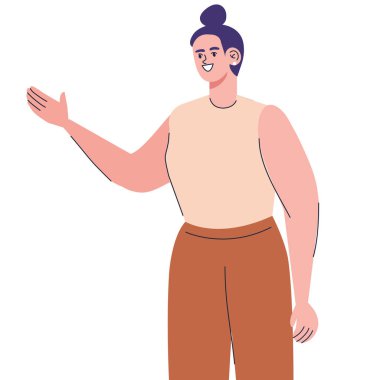 El işaretli bir kadın.