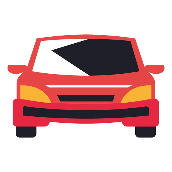 Rojo coche delantero — Vector de stock