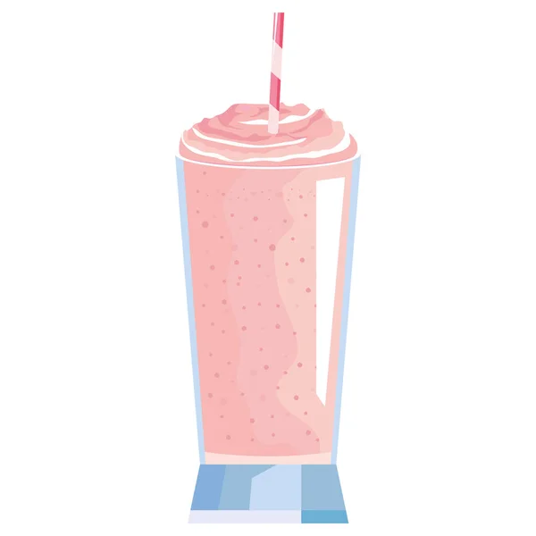 Färsk rosa smoothie — Stock vektor
