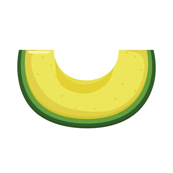 Свежий авокадо нарезанный — стоковый вектор