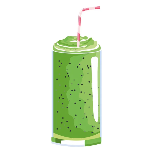 Taze yeşil smoothie — Stok Vektör