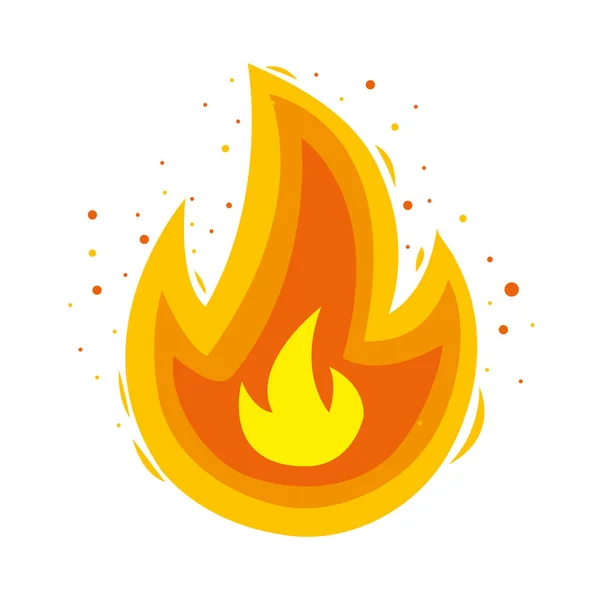 Fuego llama quemadura — Vector de stock