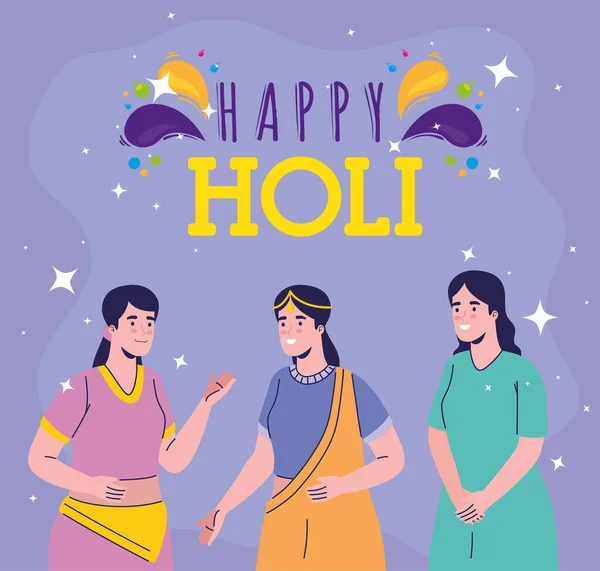 Indian festival of happy holi — Stock Vector
