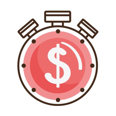 kronometre ve dolar sembolü