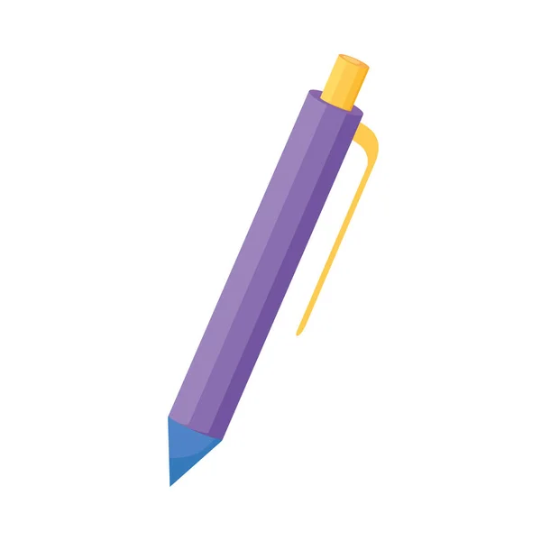 紫色のペン供給 — ストックベクタ