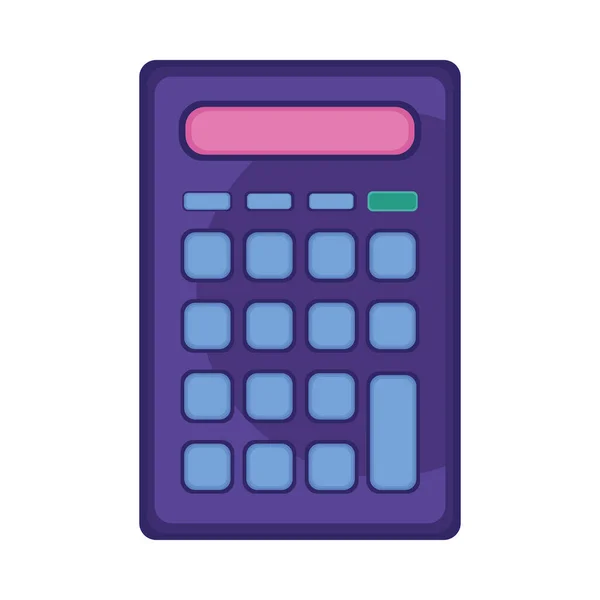 Calculadora dispositivo matemático — Vector de stock