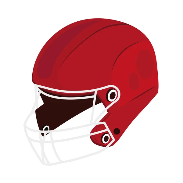 Американский футбольный красный шлем — стоковый вектор