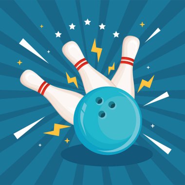 Bowling vuruş posteri