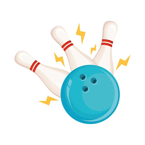 Bowling sport sciopero gioco — Vettoriale Stock