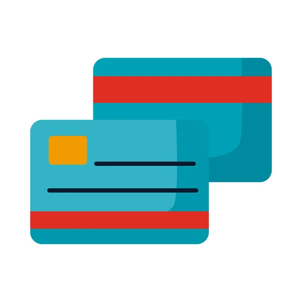 Credit cards plastic money — Stock Vector