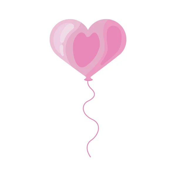 Balon şekilli kalp — Stok Vektör