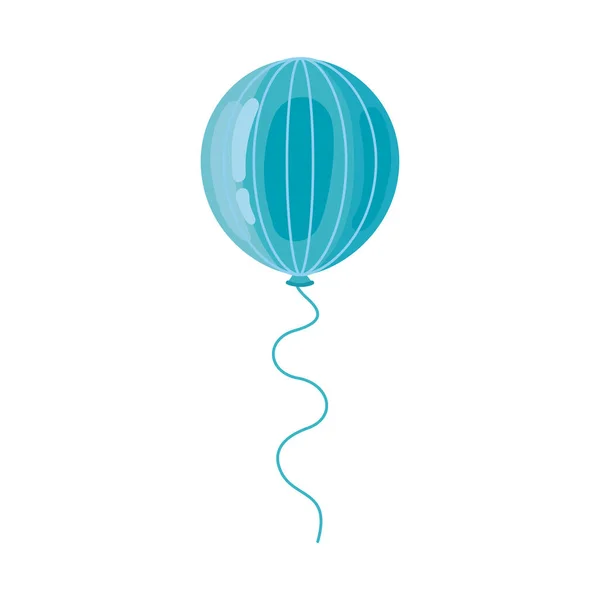 Icône de ballon bleu — Image vectorielle