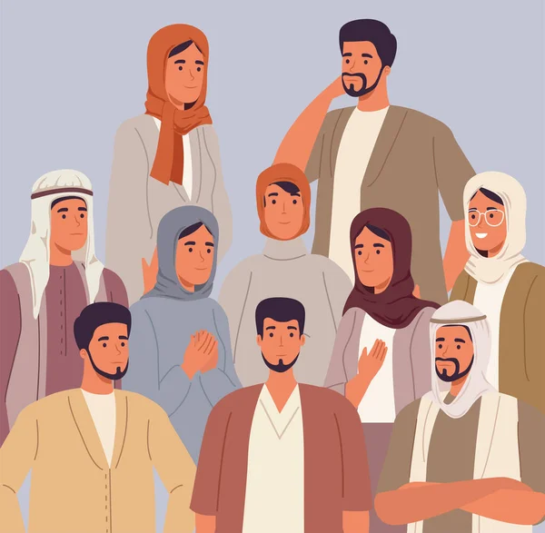 Rencontre des musulmans — Image vectorielle