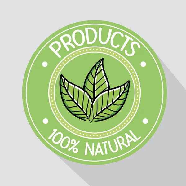 Productos póster 100 por ciento natural — Vector de stock