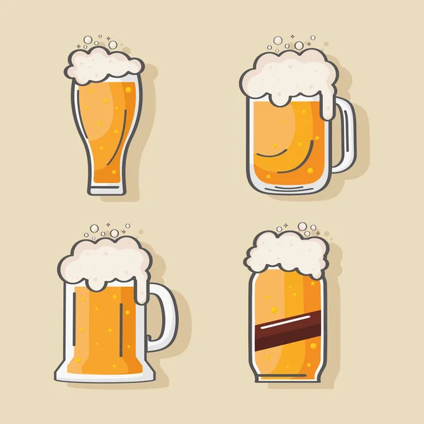 Иконы с напитками — стоковый вектор