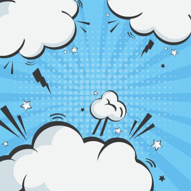 poster bulutları sanat tarzında