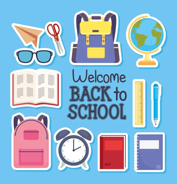 Welcome back to school designs — Stock Vector