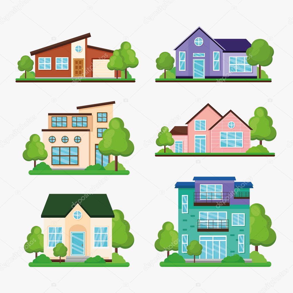 six dream houses icons