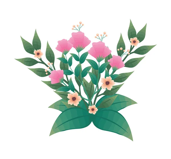 ピンクとオレンジの花 — ストックベクタ