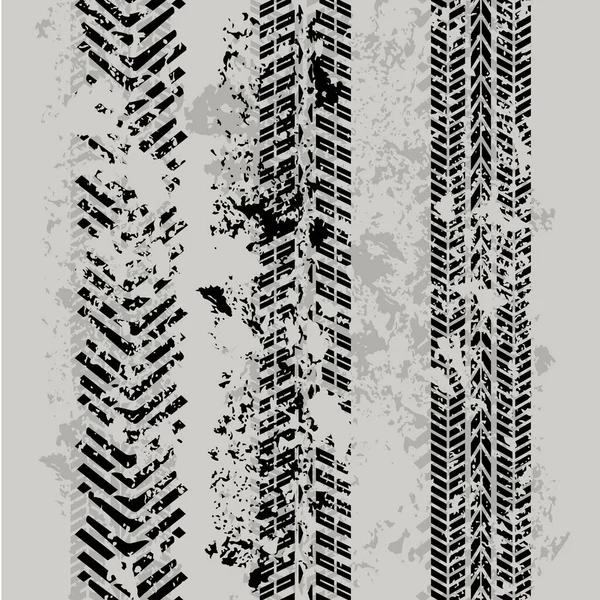 Hintergrund mit Reifenspuren — Stockvektor