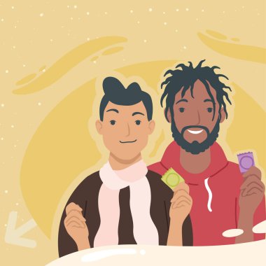 Prezervatifli eşcinsel çift