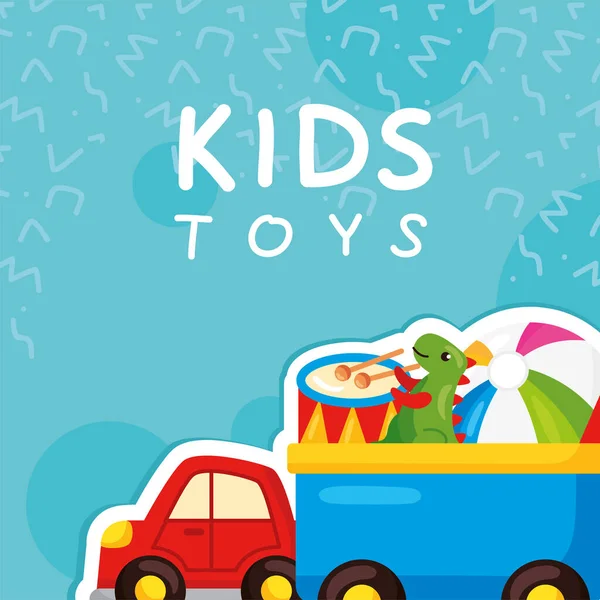 Einkaufswagen mit Spielzeug — Stockvektor