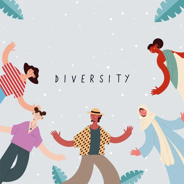 Conception de carte diversité — Image vectorielle