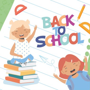 Öğrenci kızlar ve harfler