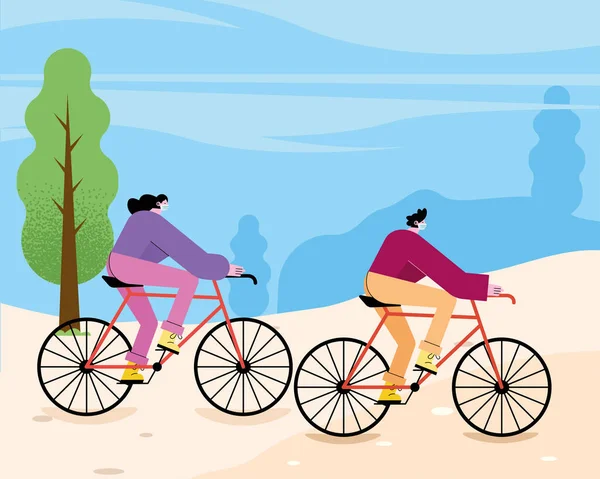 骑自行车的人 — 图库矢量图片