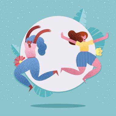 Kadınlar zıplama tasarımı