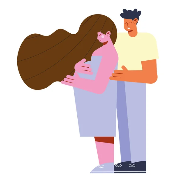 Εραστές εγκυμοσύνης ζευγάρι — Διανυσματικό Αρχείο