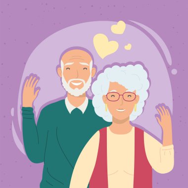 Büyük anne ve büyük baba kalplidir.