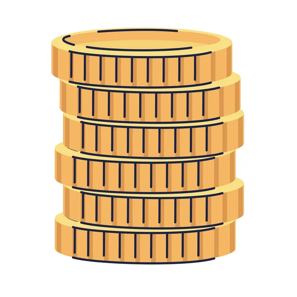 Stack av guldmynt — Stock vektor