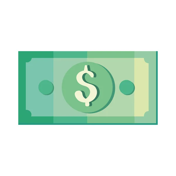 Billet avec symbole dollar — Image vectorielle