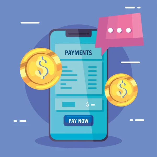 Simboli di pagamento mobile — Vettoriale Stock