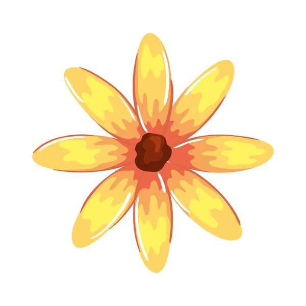 Roztomilý květinový žlutý — Stockový vektor