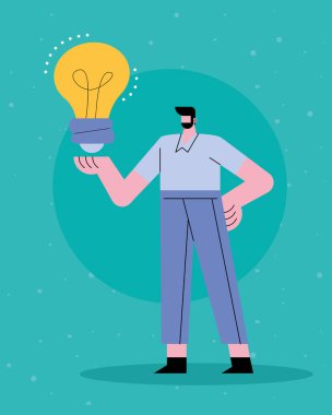 Ampullü yenilikçi adam.