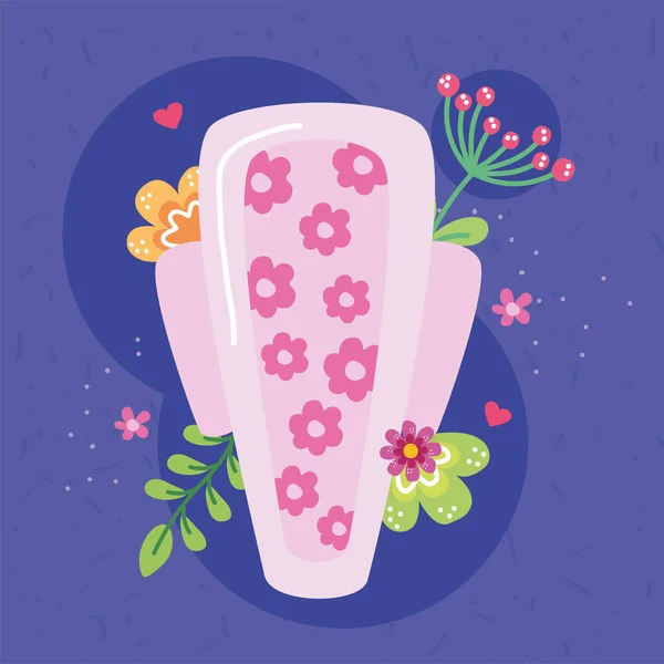 衛生的なタオルと花 — ストックベクタ