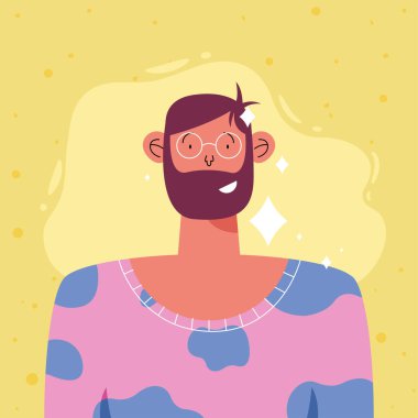 sakallı adam çizgi film