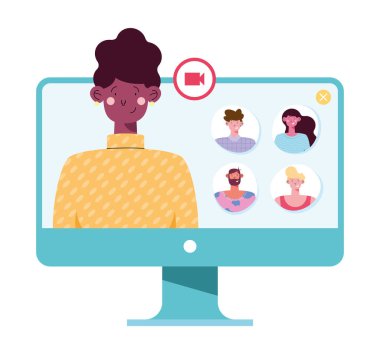 insanlar video toplantısı