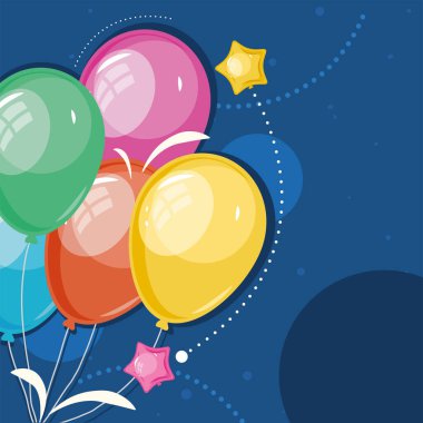 Balonlar ve yıldız
