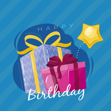 Mutlu doğum günü hediye kartı