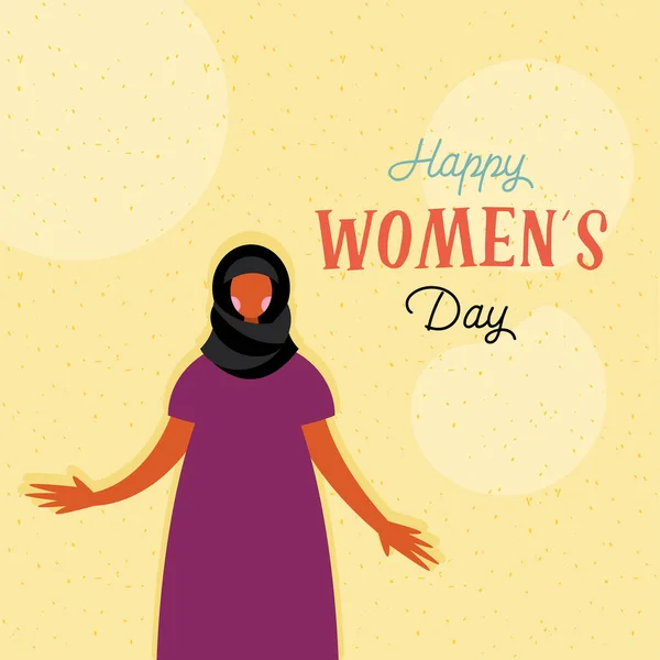 Bannière heureuse de jour de femmes — Image vectorielle