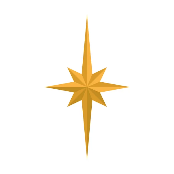 적갈색의 황금빛 별 — 스톡 벡터